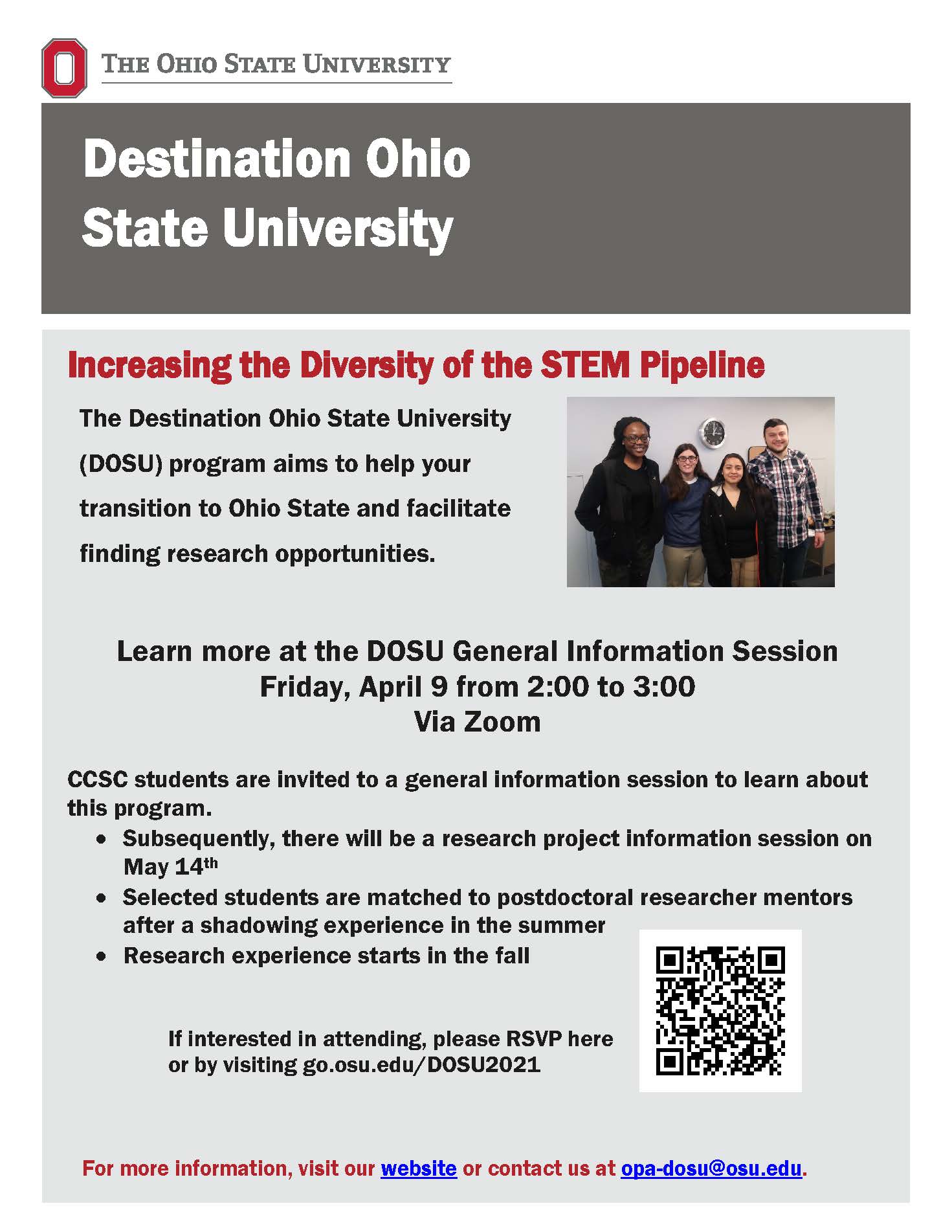 Destination OSU event set for April 9 Columbus State Community College